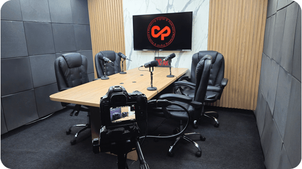 Estúdio de Podcast da CPartner Boost